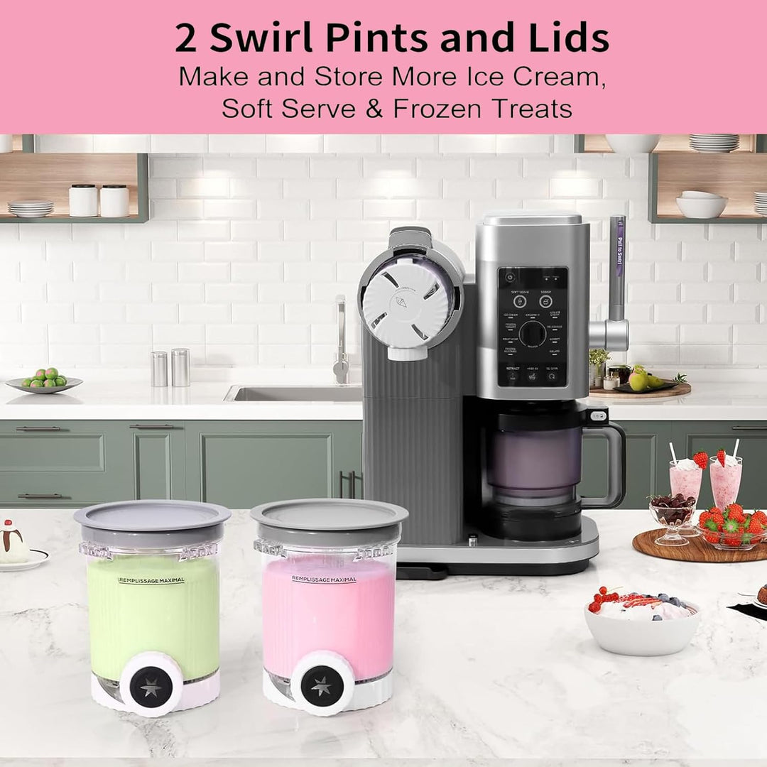 Behälter für Ninja Creami Swirl NC701EU 480ML BPA-Frei und Spülmaschinenfest Becher kompatibel mit N