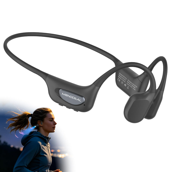 Knochenschall Kopfhörer Bluetooth 6.0 Zum Joggen, Radfahren, Fitness, IPX8 | 24g Ultraleicht, weiche
