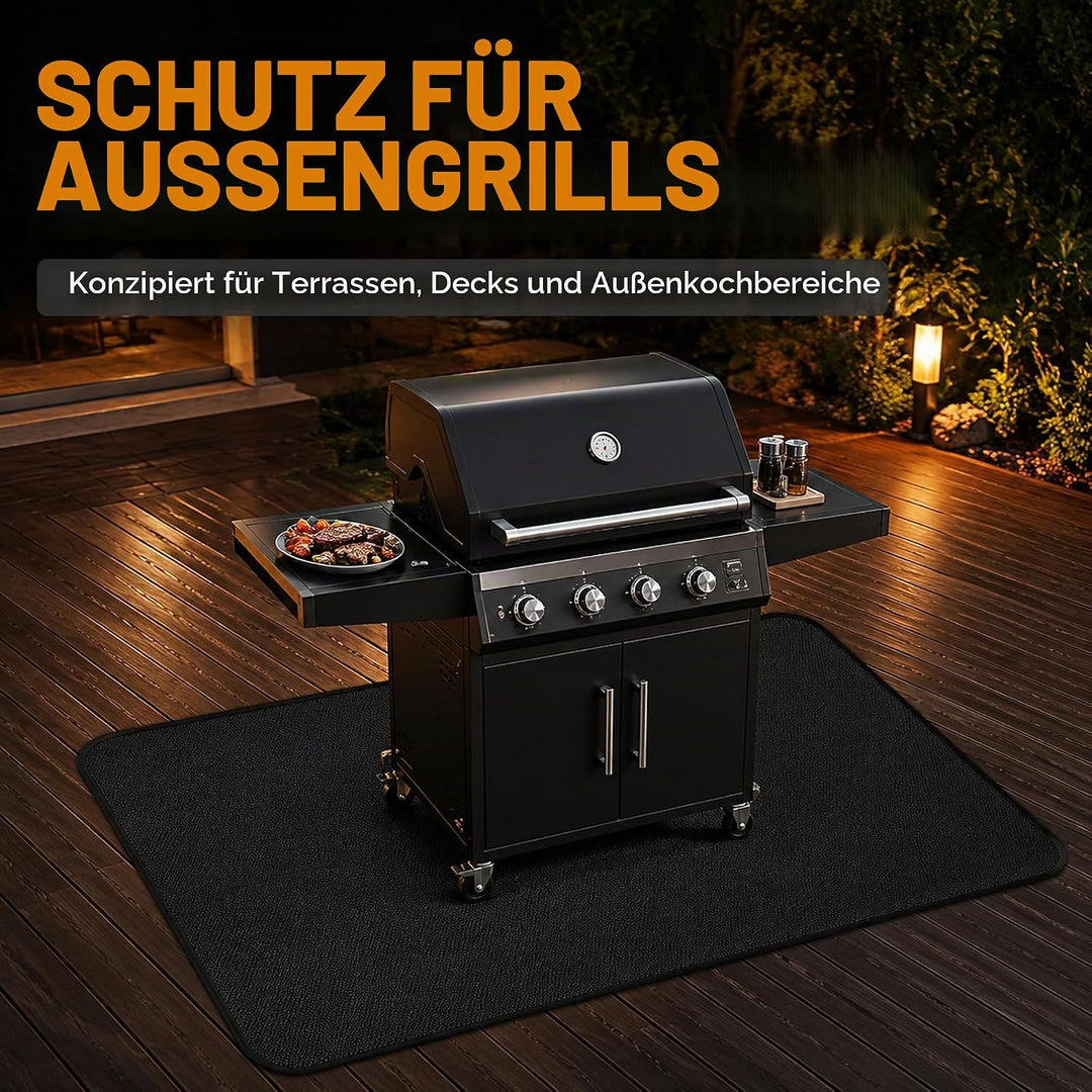 UBeesize Thickened 152x91cm unter Grill Matte für Outdoor-Grill, feuerfeste Matte für Rasen, Raucher