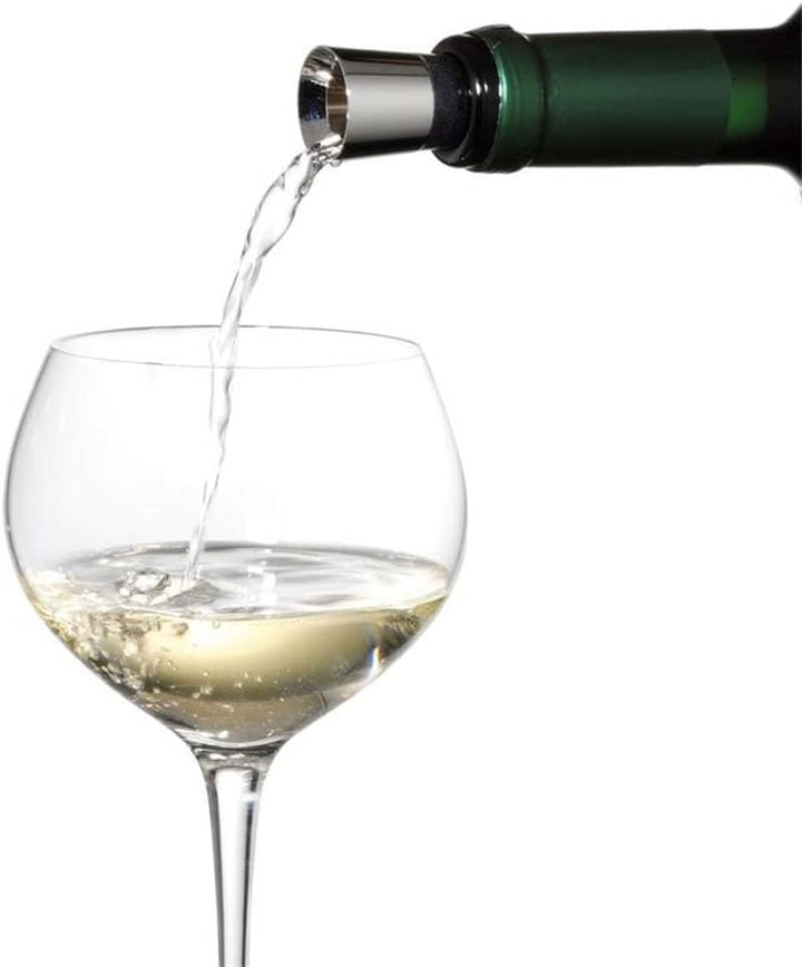 WMF Vino 2in1 Weinausgiesser mit Flaschenverschluss, 2,4 cm, Ausgiesser, Cromargan Edelstahl, Siliko