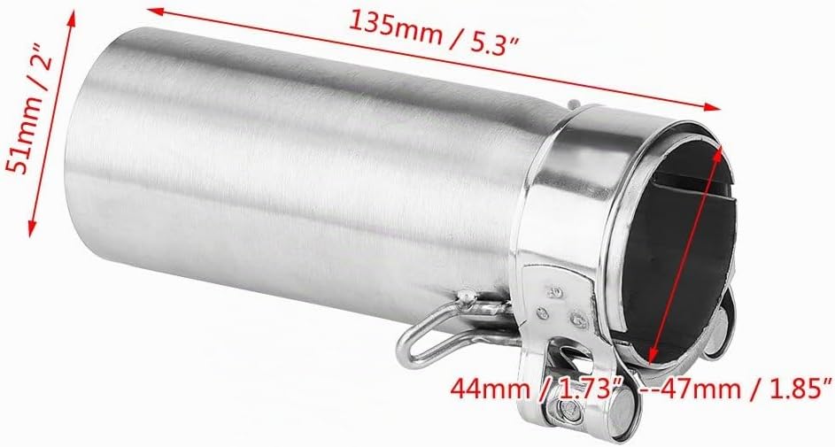 Auspuff Mittelrohr 51mm Motorrad Mittleres Auspuffrohr Adapter Stecker Slip On für YZF-R6 2006-2014