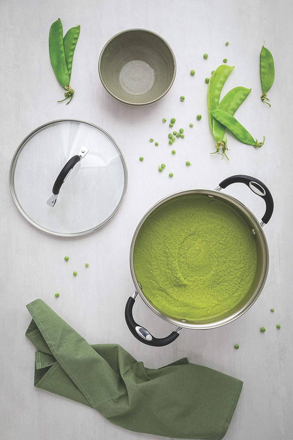 Tramontina Kochtopf, Gemüsetopf, Glasdeckel mit Dampföffnung, 30cm, Topf gross 15,4l, Edelstahl, für