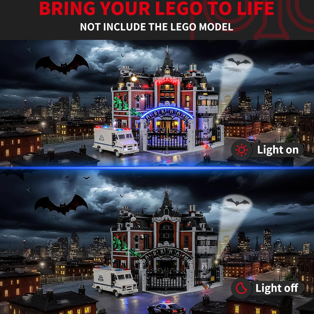 BRIKSMAX LED Beleuchtung für Lego Batman Arkham Asylum 76300,kompatibles Licht Set für Bausteine - O