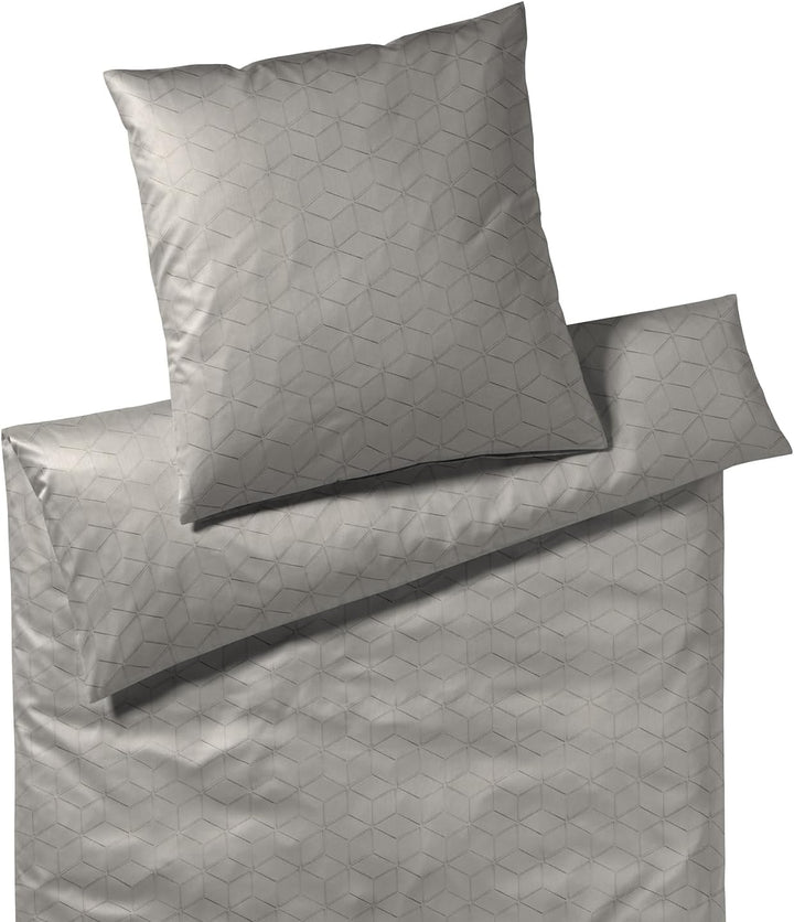 Joop! Bettwäsche Vision Light Grey Kissenbezug einzeln 40x80 cm, Kissenbezug einzeln 40x80 cm