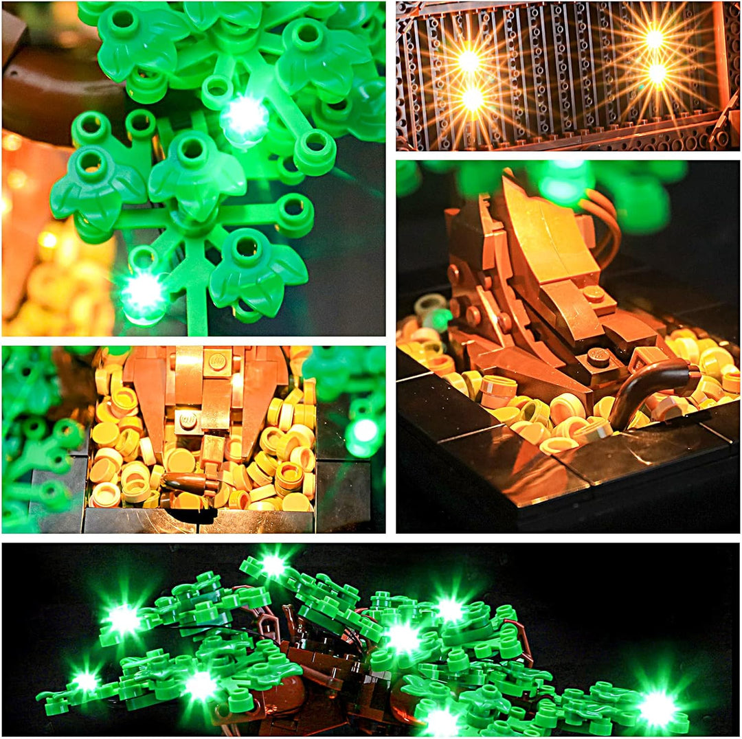 YEABRICKS LED Licht für Lego-10281 Creator Expert Bonsai Tree(Green) Bausteine Modell (Lego Set Nich