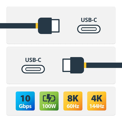 StarTech.com 1m USB-C Kabel mit Schraubensicherung 10Gbit/s - USB 3.1/3.2 Gen 2 Typ-C Kabel - 100W (