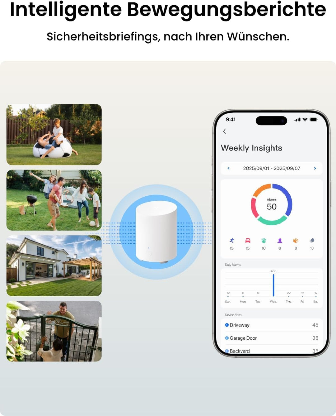 Reolink 3MP Überwachungskamera Aussen Akku WLAN 355°/140° Schwenkbar, 2K Solar IP Kamera Outdoor,KI-