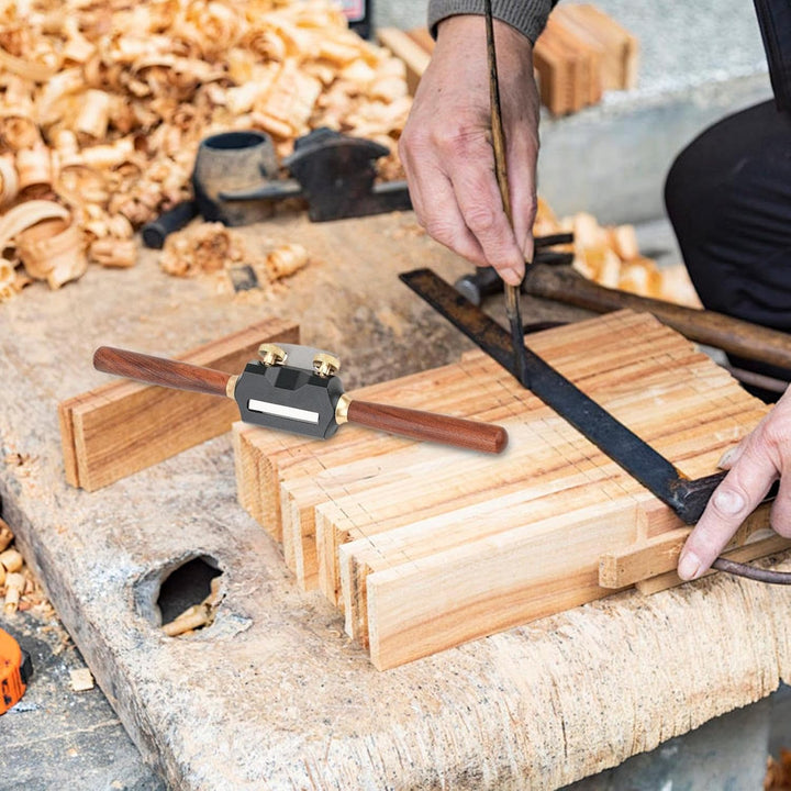 Schweifhobel, Handhobel Für Holz 253x46x35 Mm, Doppelschrauben-Einstellung Für Präzises Hobeln Aus A