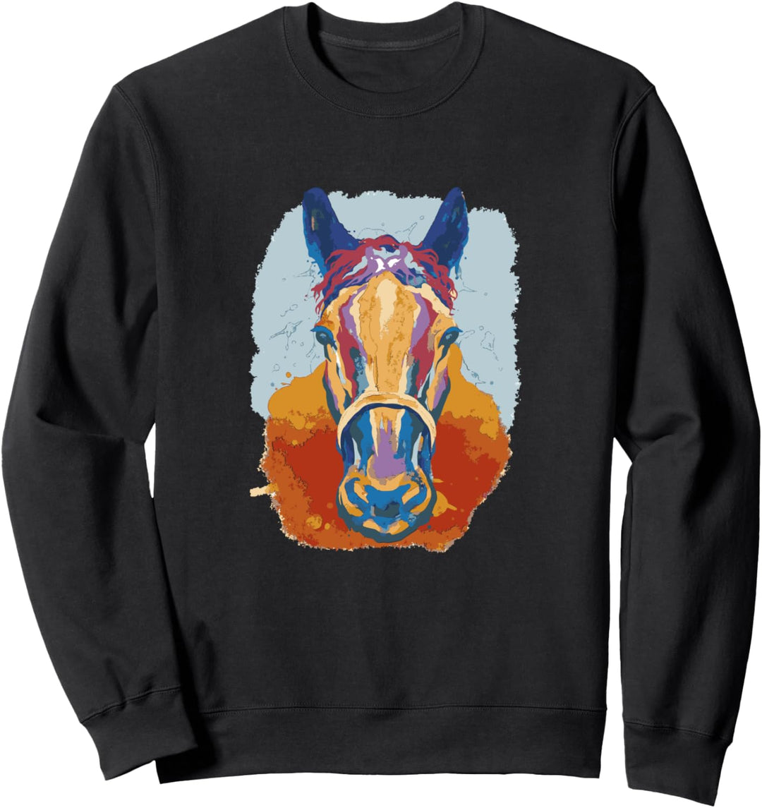 Pferd Aquarell Wasserfarbe Sweatshirt