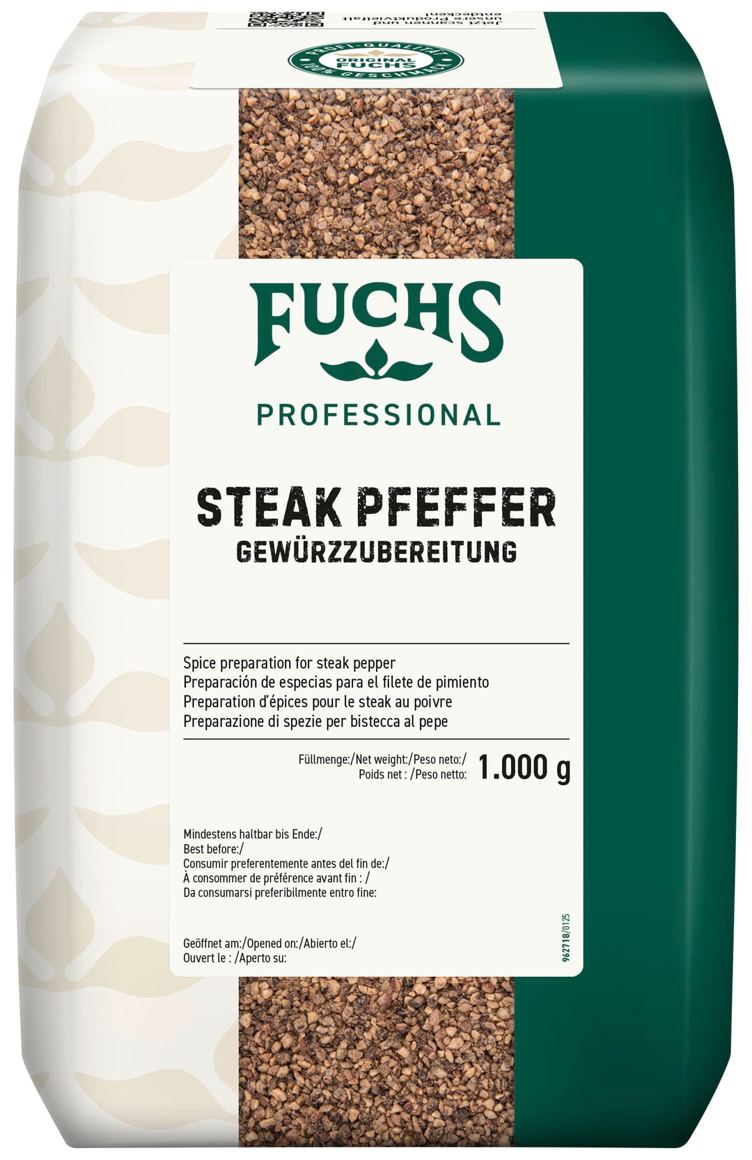 Fuchs Professional - Steak Pfeffer Gewürzzubereitung | Pikante Pfeffermischung zum Abrunden von Stea