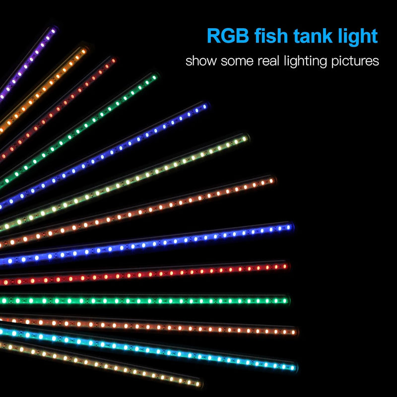 Aquarium Beleuchtung, GreenSun LED Aquarium Leuchte mit Fernbedienung, RGB Multicolor, IP68 wasserdi