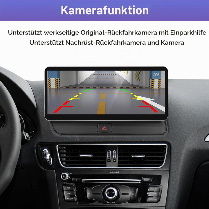 Road Top 12,3 Zoll Autoradio Drahtlos CarPlay Touchscreen für Audi Q5 2009-2017 Jahr mit 2GMMI, Auto