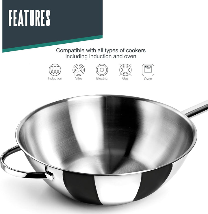 Lacor 79830 Wok Bodenplan Belly 30 cm