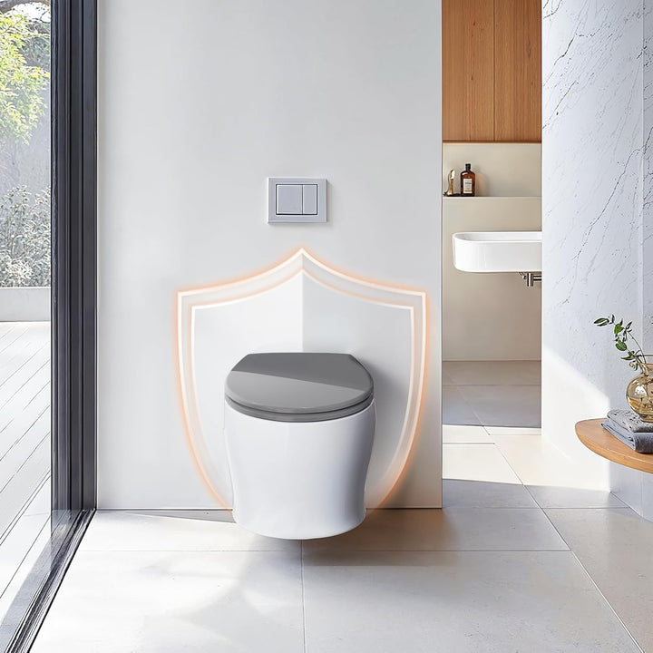 Pipishell Toilettendeckel, WC Sitz mit Absenkautomatik, Quick-Release Funktion für einfach Reinigung