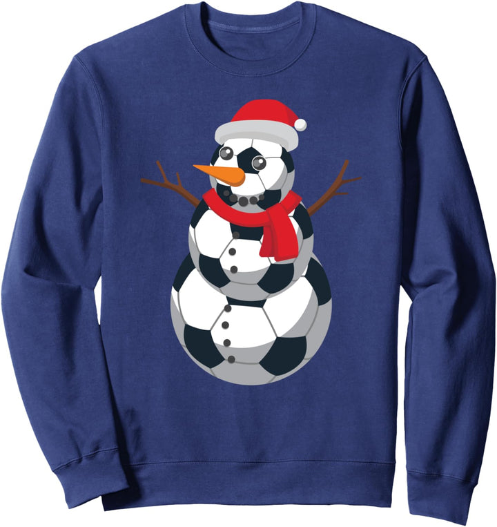 Fussball Weihnachten Schneemann Weihnachtsmann Weihnachtsmann Sweatshirt