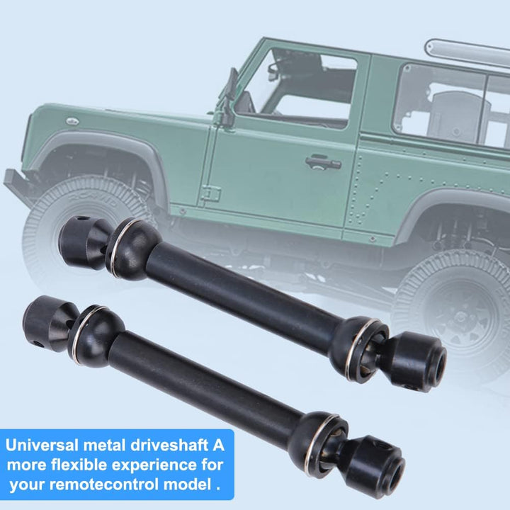 Tbest 2pcs Universal Drive Shaft, Teleskop-Gelenkwelle aus Metall, passend für SCX10 D90 RC Crawler(