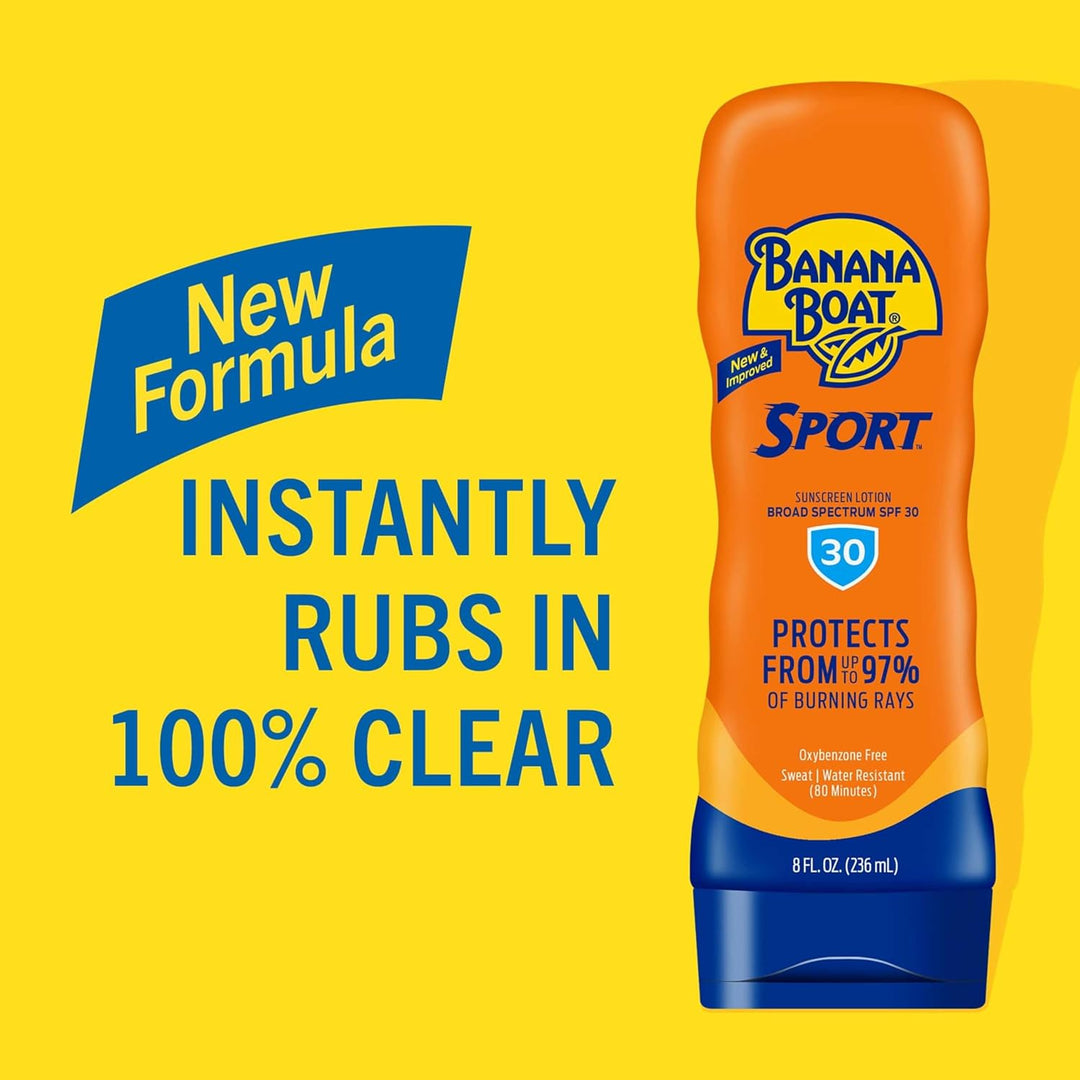 Banana Boat Sport Performance Sonnenschutz Lotion SPF 30, 8 Unze 30 LSF 236 ml (1er Pack), 30 LSF 23