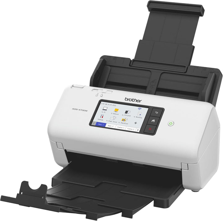 Brother ADS-4700W, Professioneller Dokumentenscanner mit USB, LAN und WLAN, Duplex Scan, Touchscreen