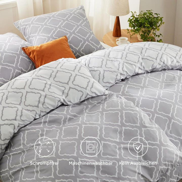 BEDSURE Bettwäsche 135x200 2teilig Bettbezug - Bettwäsche-Sets 135 x 200 cm mit Kissenbezug 80x80 cm