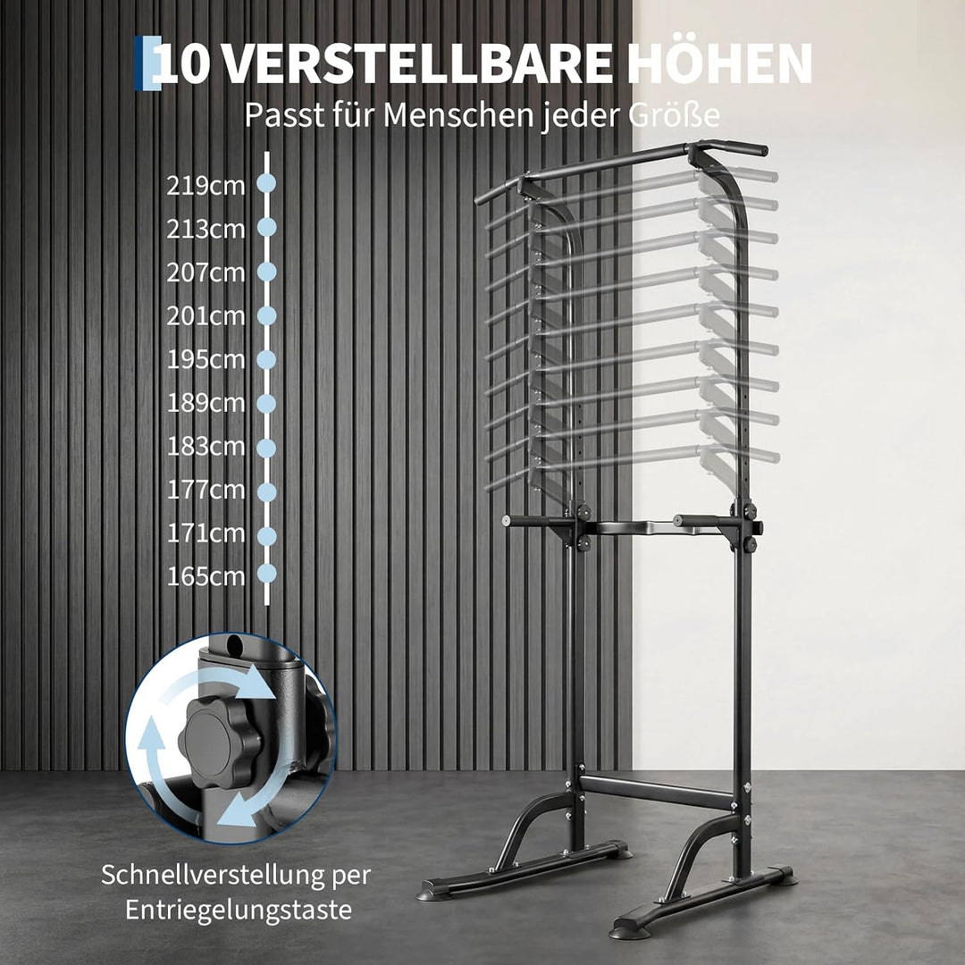 Zstar Power Tower Dip Station für Home Gym, verstellbare Klimmzugstange mit Dip Bars, Kraftstation f