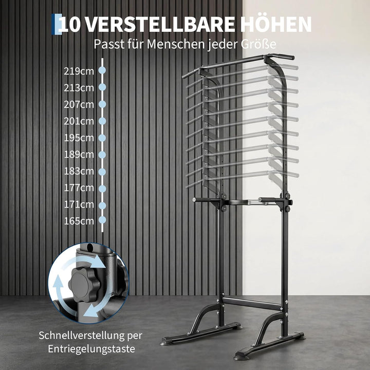 Zstar Power Tower Dip Station für Home Gym, verstellbare Klimmzugstange mit Dip Bars, Kraftstation f