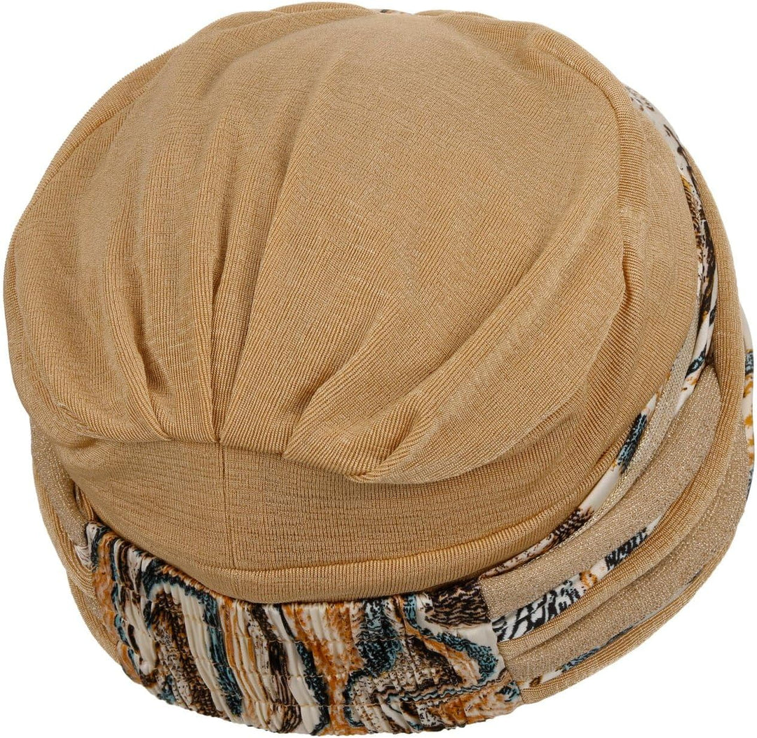 Boho Spirit Damen Scarlett Turban Einheitsgrösse Toffee & Caramel Mix, Einheitsgrösse Toffee & Caram