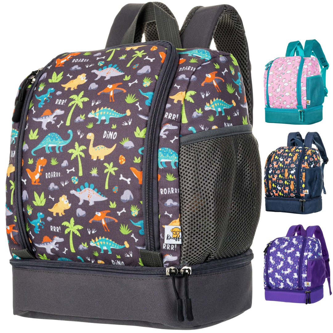 Knuffig Kindergartenrucksack ab 2 Jahre – Für Mädchen & Jungen – Mit isoliertem Fach für Brotdose –