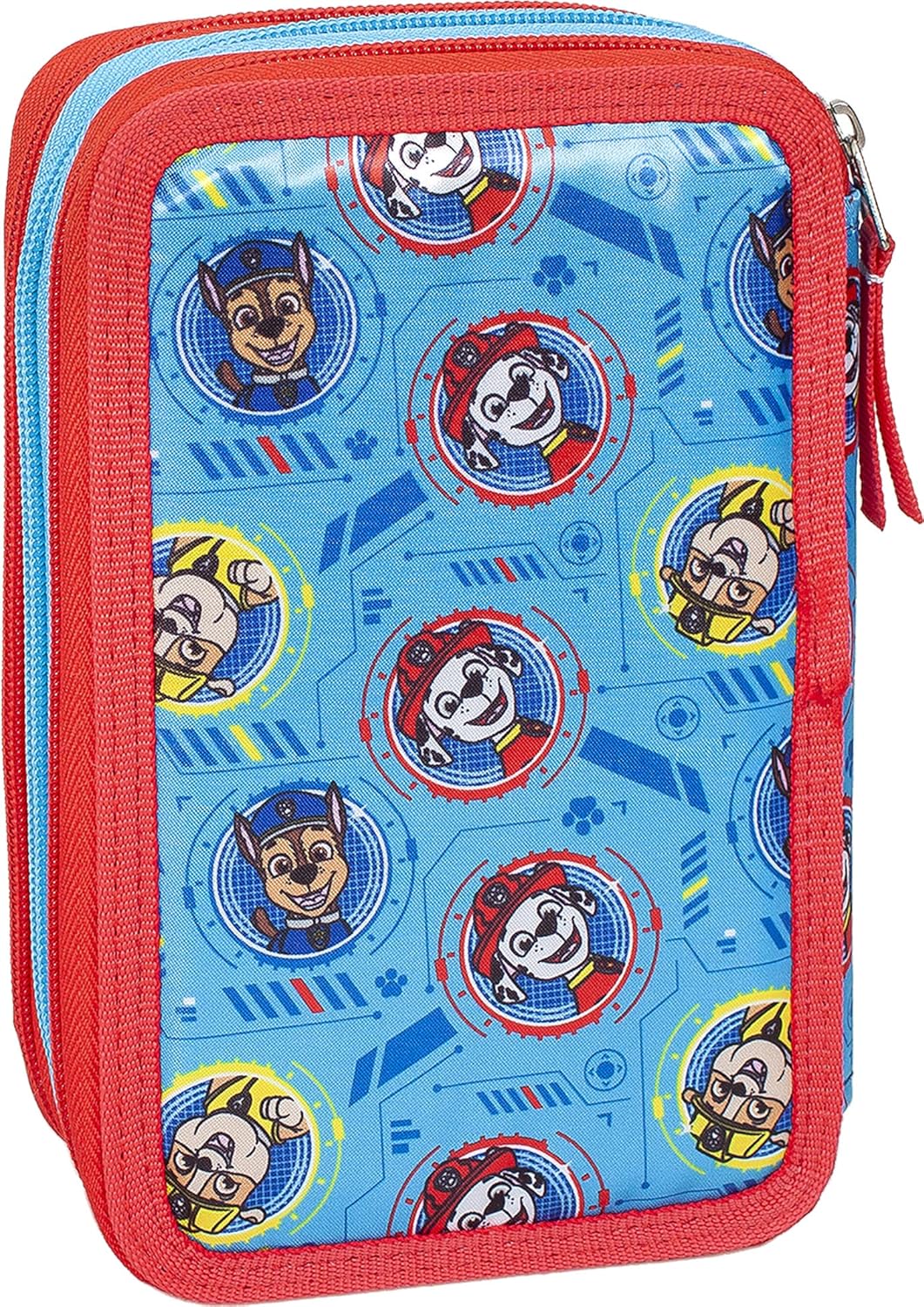 Clondo Paw Patrol Federmäppchen Kinder, 3 Organisierte Fächer, Maxi-Mäppchen, Federtasche Junge Gefü