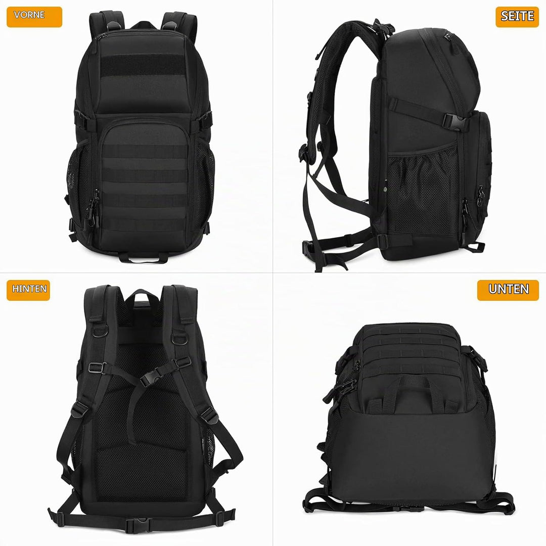 VINBAGGE Molle Rucksack Herren Wanderrucksack Taktischer Backpack Schulrucksack 900D Nylon Mehrere T