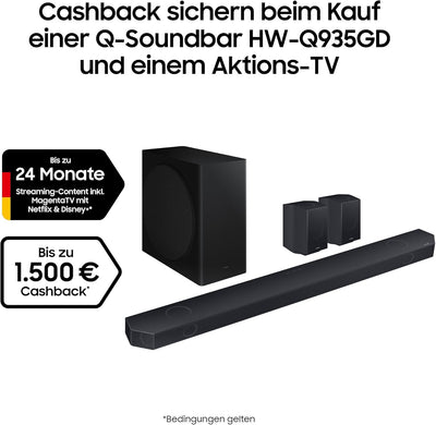 Samsung HW-Q935GD 9.1.4-Kanal Q-Soundbar für TV-Geräte, 2.0.2-Kanal-Rücklautsprecher, Bluetooth-Laut