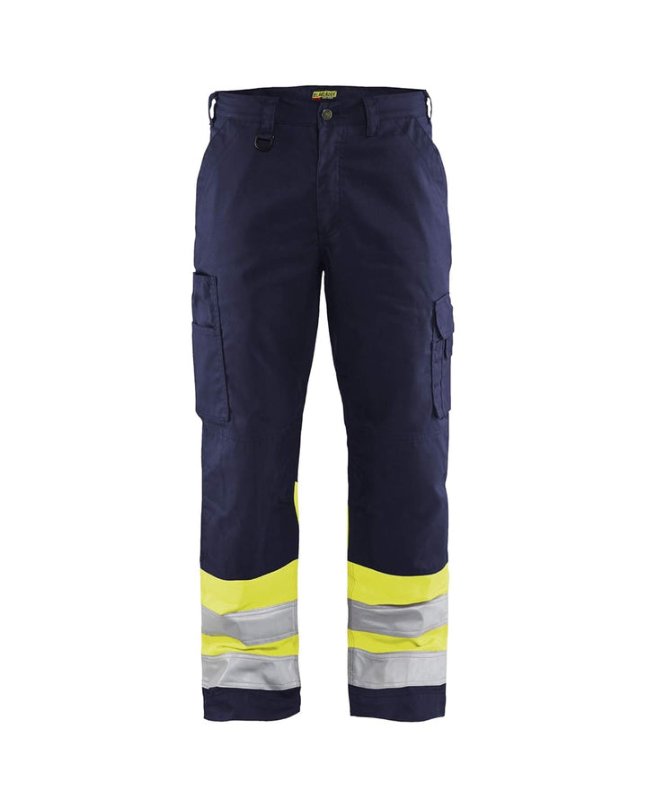 Blaklader 15641811 Hose mit hoher Sichtbarkeit, Marineblau/Gelb, grootte C60 C60 Navy Blue / Yellow,