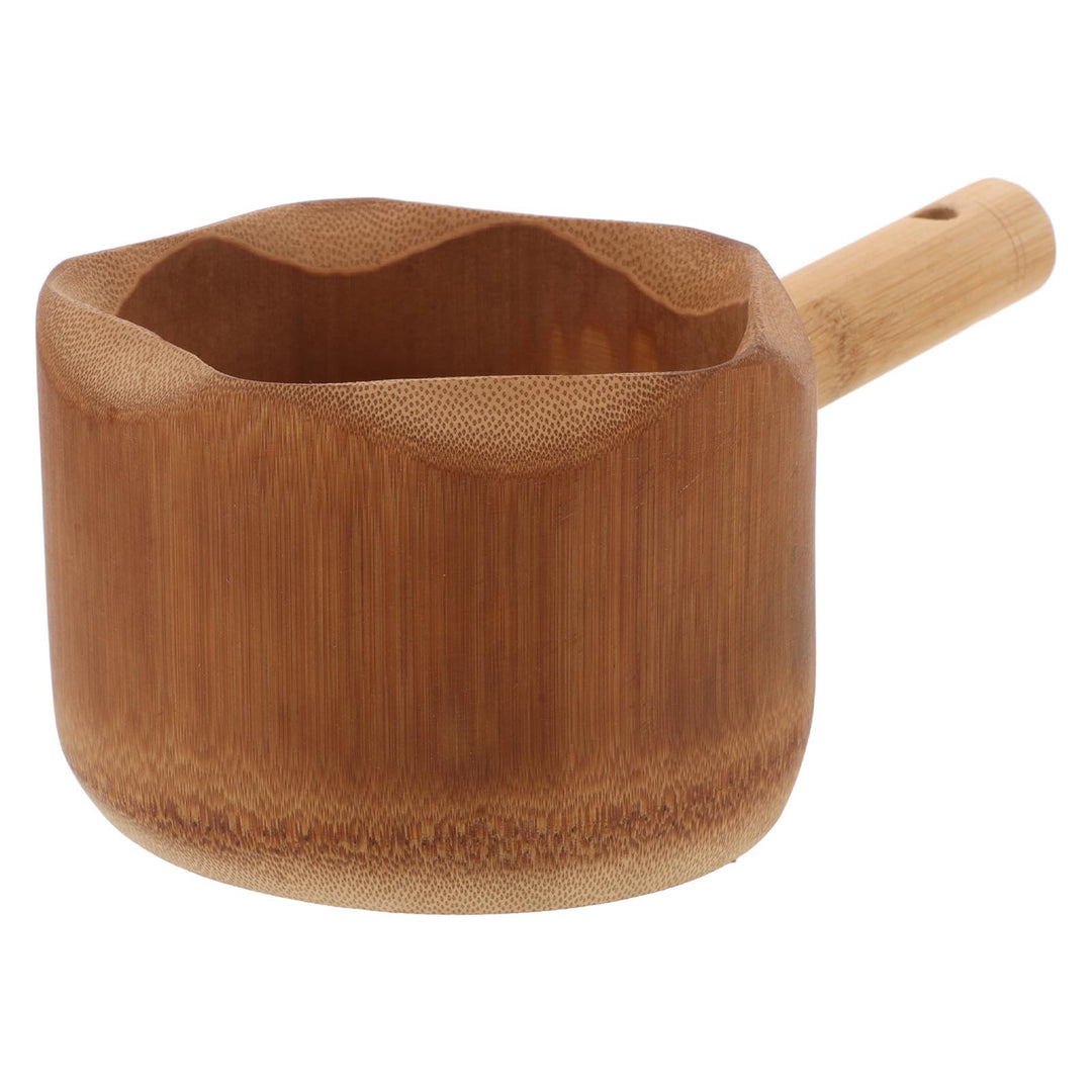 Angoily Bambus Wasserschöpfkelle mit Langem Griff für Sauna und Dampfbad Einzigartiges Design Vielse