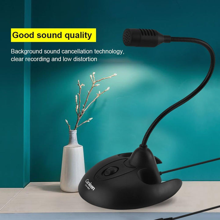 Richer-R Flexibles PC-Tischmikrofon, Flexible Schwanenhals Desktop Microphone 3,5mm Klinke,rutschfes