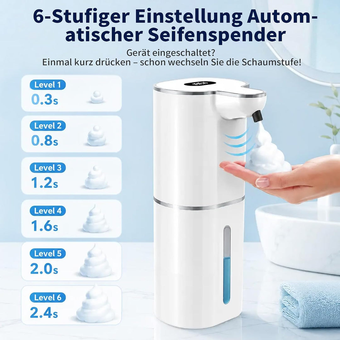 Automatischer Seifenspender, 380ml Elektrischer Seifenspender, weiss