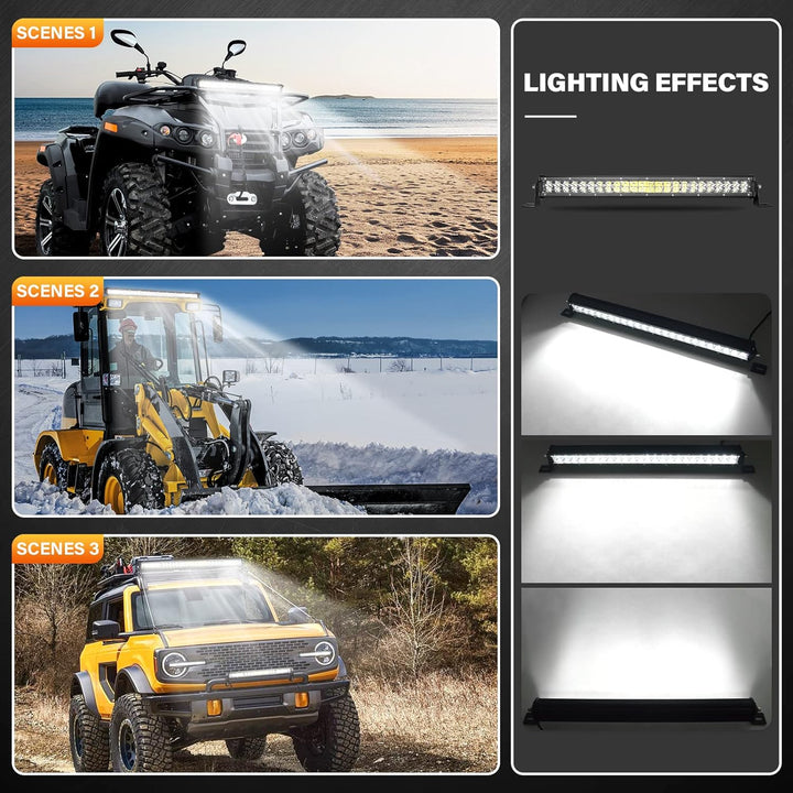 SKYWORLD Led Arbeitsscheinwerfer Bar 20" 50CM 144W Strahler Led Scheinwerfer 12V 24V Offroad Zusatzs