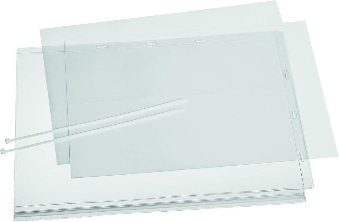 Durable 502819 Plakattasche wasserdicht A3 Kabelbinder, Beutel à 5 Stück, transparent A3 mit Kabelbi
