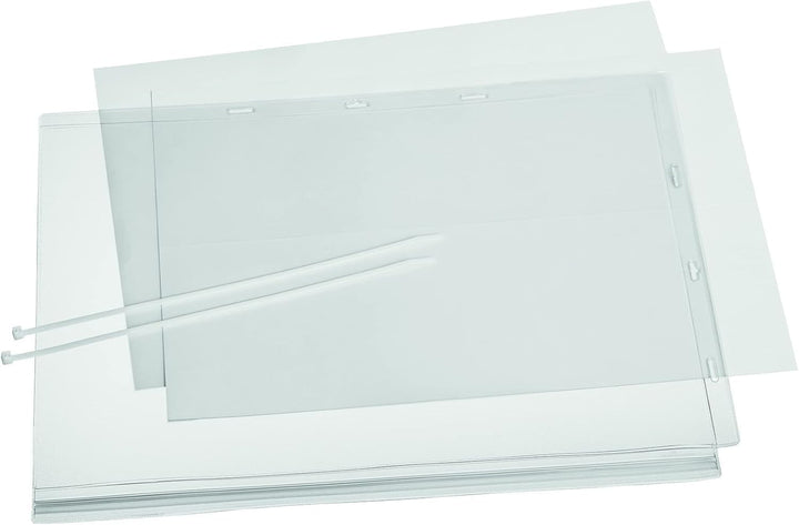 Durable 502819 Plakattasche wasserdicht A3 Kabelbinder, Beutel à 5 Stück, transparent A3 mit Kabelbi