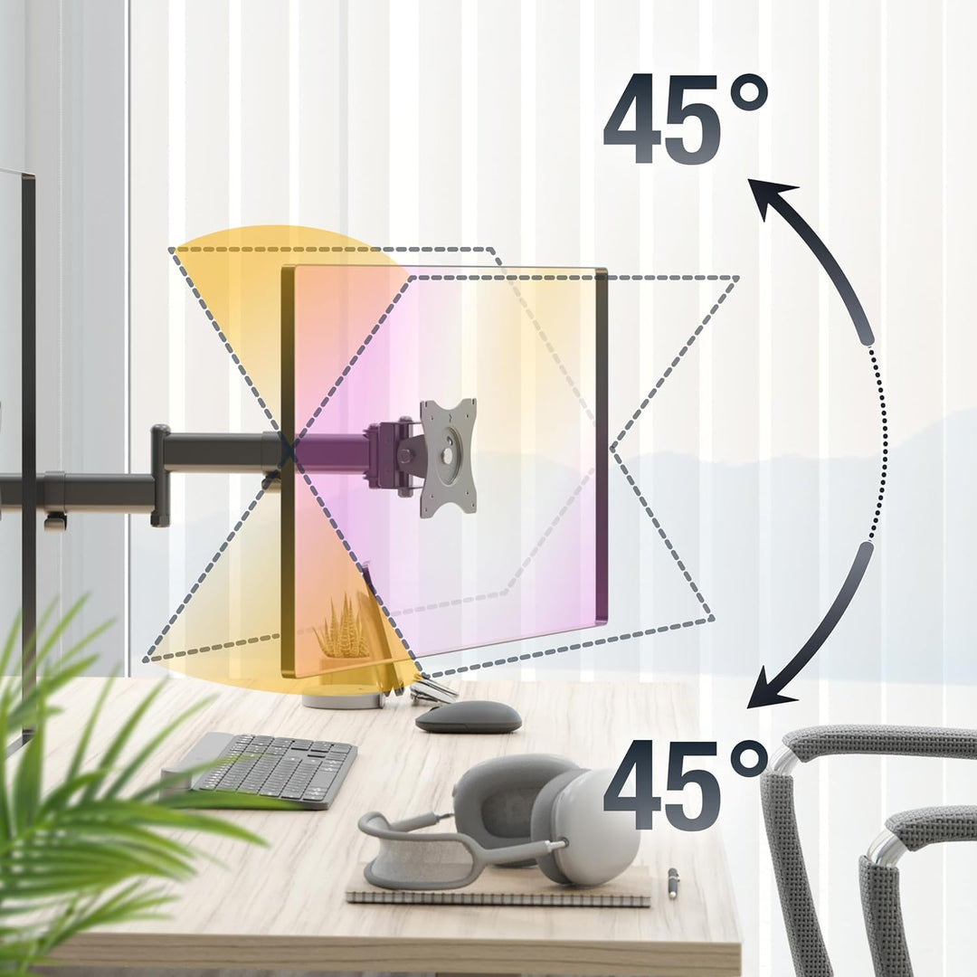 RICOO Monitorhalterung 3 Monitore Monitorarm für 13-27 Zoll Monitor Halterung Tisch Arme für Compute