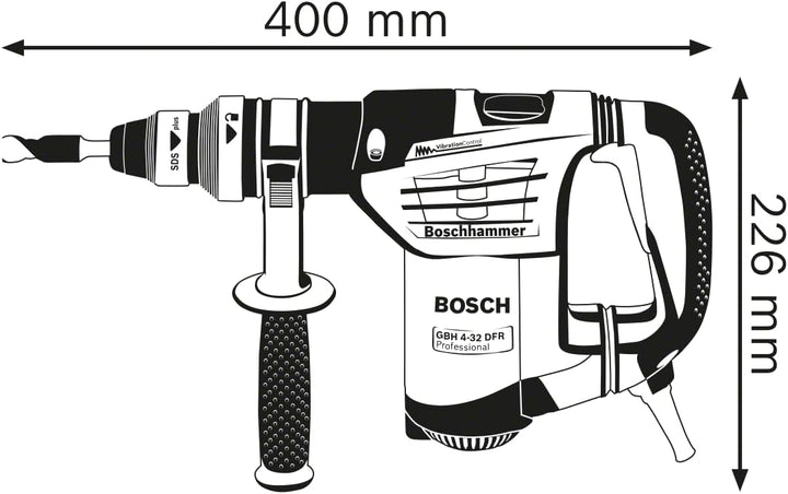 Bosch Professional Bohrhammer GBH 4-32 DFR (SDS-plus, Schlagenergie max: 4,2 J Tiefenanschlag: 310 m