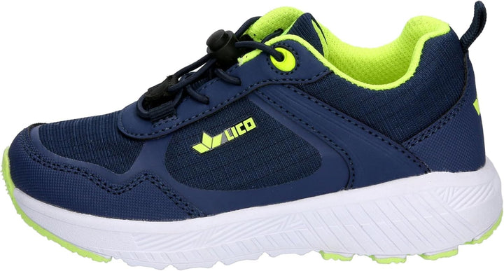 Lico Unisex Kinder Skylar Sneaker 30 EU Marine Lemon, 30 EU Marine Lemon