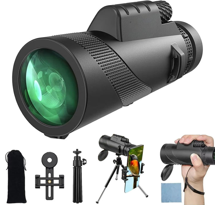 Monokular Teleskop, 12x50 Monoculars,mit BAK4-Prisma und FMC-objektiv, mit Smartphone Halterung stat