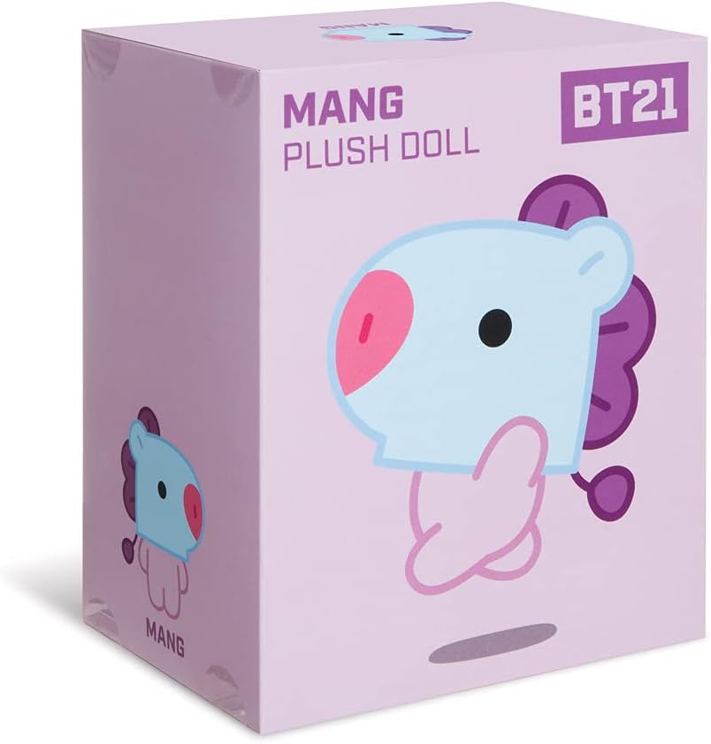 Aurora World Aurora, 61372, BT21 Official Merchandise, Baby MANG sitzend 20 cm, Plüsch, Lila, Blau/V