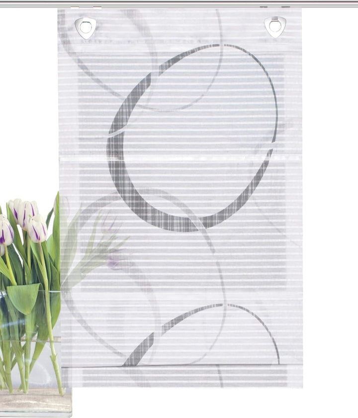 Home fashion Magnetrollo Querstreifen Digitaldruck Vitus, GRAU, 130 X 100 cm
