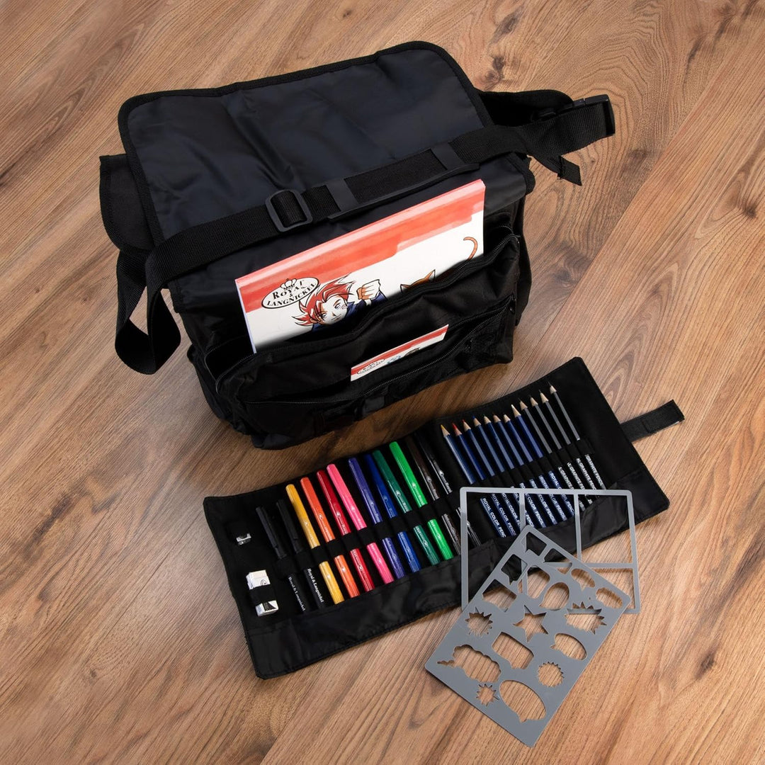 Royal & Langnickel Manga Satchel Umhängetasche mit Manga-Atelierset, Manga