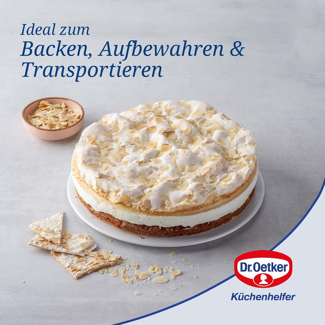 Dr. Oetker Bake & Go Springform mit Haube – Ø 26 cm, Rundes Backblech mit Antihaft, inkl. Deckel Sin