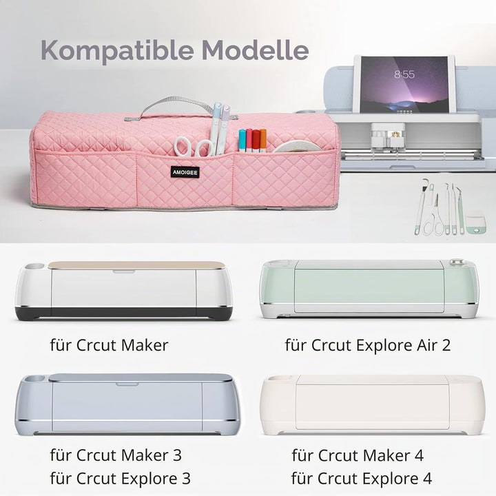 AMOIGEE Gepolsterter Staubschutz, kompatibel mit Cricut Maker, Cricut Maker 3, Explore Air 2, Cricut