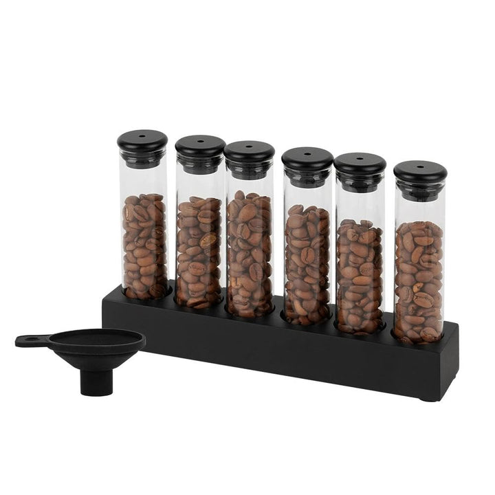 watchget Kaffeebohnenbehälter, 6 Stück Kaffeebohnenkeller-Röhren, Einzeldosis, Kaffeebohnen-Aufbewah