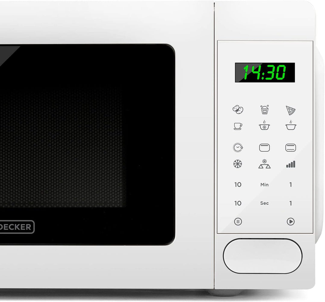 Black+Decker BXMZ701E - digitale Mikrowelle mit 20l Volumen und 700W Mikrowellenleistung, 10 Leistun