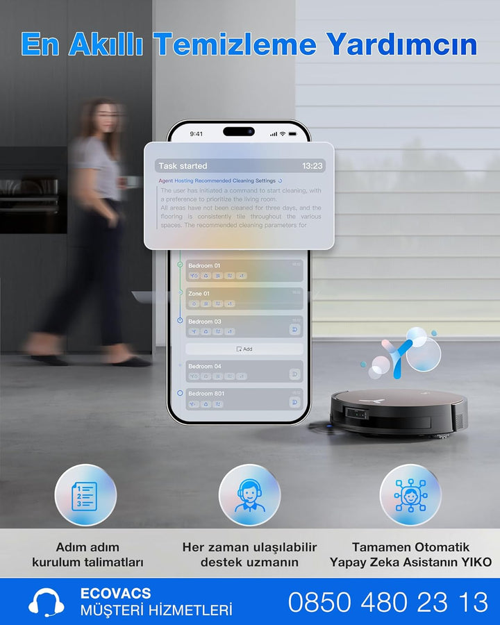 ECOVACS Deebot X11 Pro Omni Staubsaugerroboter, mit Blast und Leistung 19500 Pa, PowerBoost Ultra-Sc