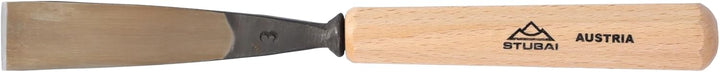 STUBAI Stemmeisen Stechbeitel Serie 52 - Form 3 | Gerades Flacheisen - 20 mm, mit Holzgriff, zum Vor